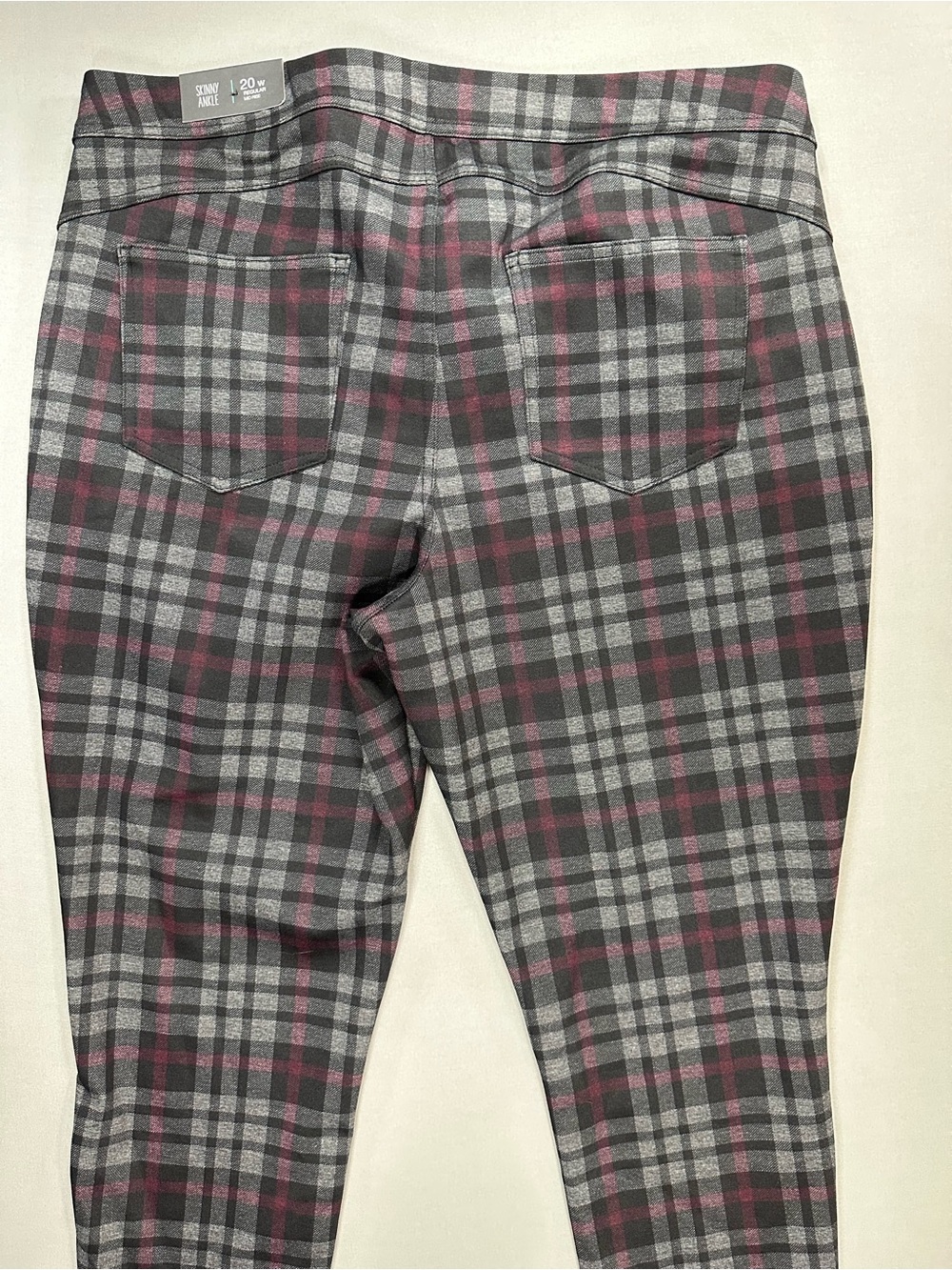 NWT Maurices Skinny Ankle Mid Rise Plaid Pants, Stretch - Womens 20W Regular - Picture 12 of 16